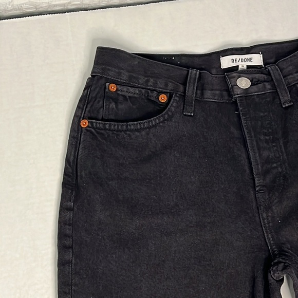 RE/DONE SKINNY BOOT BLACK RAW HEM JEANS 26 - Picture 4 of 16